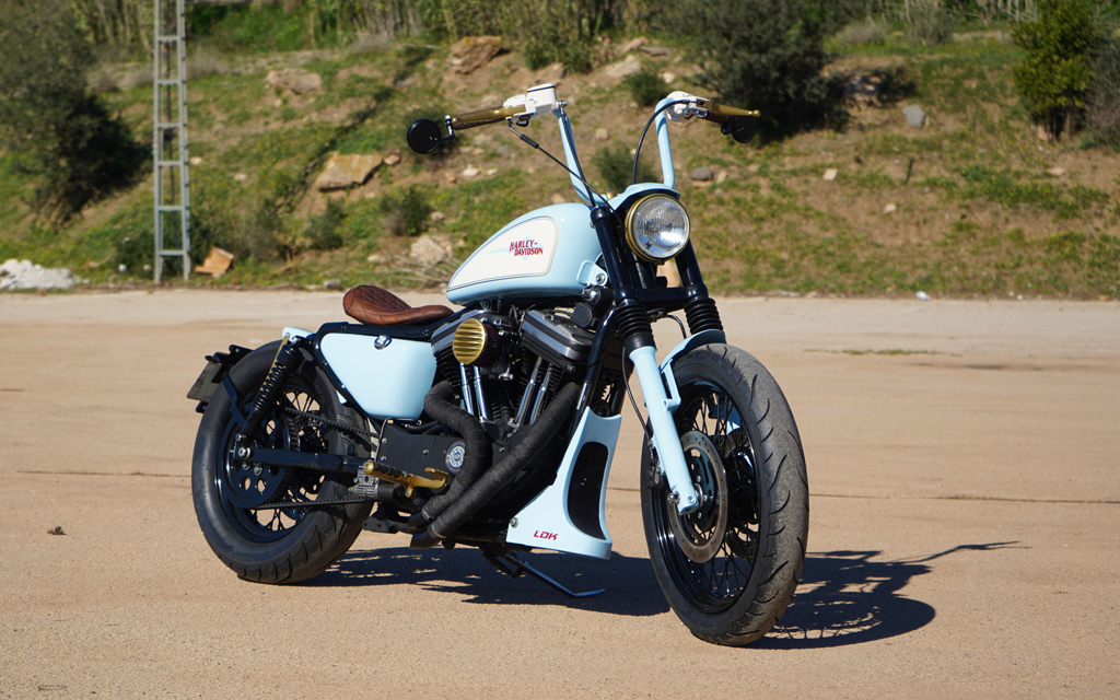 Sportster Bobber BabyBlue by Lord Drake Kustoms – Cycle Canada