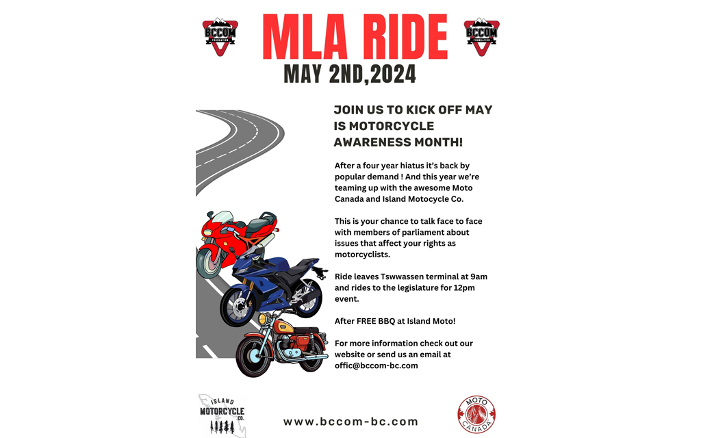 29th annual MLA Ride is May 2nd, 2024