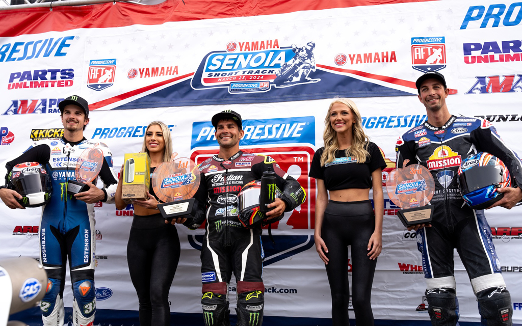 INDIAN Motorcycle Racing and REIGHNING Champion Jared Mees secure first victory of 2024 season at Senoia Short Track